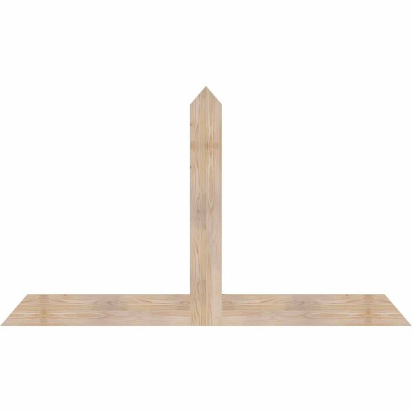 Ekena Millwork Portland Smooth Timber Gable Bracket, Douglas Fir, 72"W x 42"H x 1 1/2"D x 5 1/2"F, 14/12 Pitch GBW072X42X0206POR00SDF - main